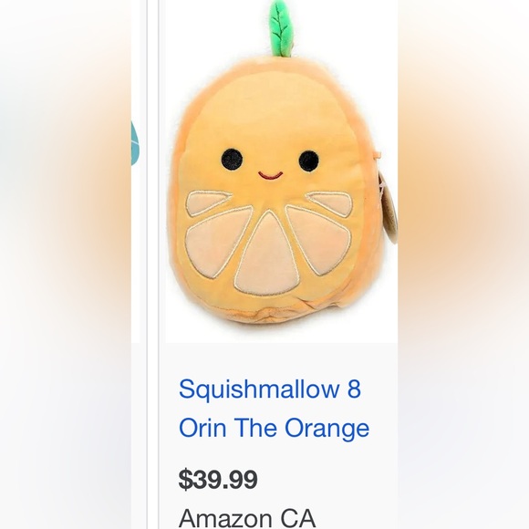 8” inch squish-mallow Orin the orange - Picture 1 of 2